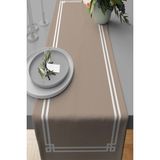 Rugviva RNR278 Runner Dokuma Leke Tutmaz Elit Tay Tüyü Kumaş Köşeli Vizon 40x140 cm Masa Örtüsü