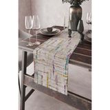 Rugviva RNR414 Tay Tüyü Dokuma Elit Leke Tutmaz Kumaş Runner Style Renkli 40x140 cm Masa Örtüsü