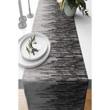 Rugviva RNR417 Deri Desen Tay Tüyü Dokuma Elit Leke Tutmaz Kumaş Runner Gri 40x140 cm Masa Örtüsü