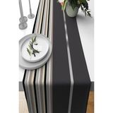 Rugviva RNR466 Anrtasit Leke Tutmaz Premium Tay Tüyü Dokuma Kumaş Runner Antrasit 40x140 cm Masa Örtüsü