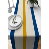 Rugviva RNR475 Lacivert Leke Tutmaz Premium Tay Tüyü Dokuma Kumaş Runner 40x140 cm Masa Örtüsü