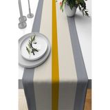 Rugviva RNR481 Gri Premium Tay Tüyü Dokuma Leke Tutmaz Kumaş Runner 40x140 cm Masa Örtüsü