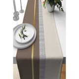 Rugviva RNR488 Bej Dokuma Kumaş Premium Tay Tüyü Leke Tutmaz Runner 40x140 cm Masa Örtüsü