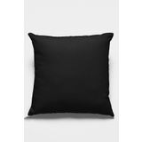 Rugviva Siyah Sade Kırlent Kılıfı Tay Tüyü Döşemelik Premium Kumaş Tek Renk Düz 43X43Cm Krl004