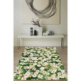 Rugviva Yeşil Kaymaz Tabanlı Makinede Yıkanabilir Mutfak Halısı Mt35, Yeşil, 100 X 160