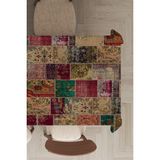 RugViva Yıkanır Leke Tutmayan Leke Tutmayan Dokuma Elit Kumaş Patchwork Kırk Yama Masa Örtüsü MSO293 - 140 x 200 cm - Fıstık Yeşili