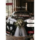 Ruhab Gelin Arabası Arka Cam Yazısı / Düğün Nişan Kına / Isimlik / Sticker / 80CM - Beyaz