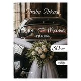 Ruhab Gelin Arabası Arka Cam Yazısı / Düğün Nişan Kına / İsimlik / Sticker / 80cm