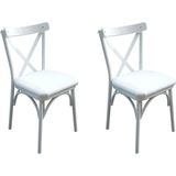 Ruhat Metal Tonet Sandalye Çapraz Sandalye Mutfak,cafe,balkon,restuarant Sandalyesi 2 Adet