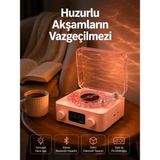 Ruhes Vintage Tarz Bluetooth Hoparlör – Gece Işığı ve Zaman Göstergeli Yeni Nesil - Çok Renkli