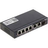 Ruijie Reyee RG-ES206GS-P 4 Port Gigabit 2XRJ45 1XSFP Combo Uplink Cloud Yönetilebilir 54W Poe Metal Kasa Switch