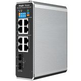 Ruijie Rg-Nis2100-8Gt2Sfp-Hp 8X10-100-1000 Poe+2Xsfp Port İp40 Harici Güç Kaynağı Endüstriyel Switch