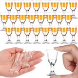 RUIYELE 24'lü Küçük Mini Shot Bardakları 10 ml 9,9 g, Mini Şarap Bardağı Atıcılar Küçük Süslü Atış Bardakları Süper Sevimli ve Zarif
