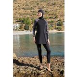 Ruko Maio 23108 Kadın Reglan Kol Micro Kumaş Tam Tesettür Mayo