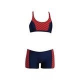 Ruko Maio 24161-1 Kız Çocuk Desenli Freeset Şortlu Bikini