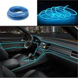 Rukye Shop Araç İçi Neon Aydınlatma Led Göğüs Torpido Ledi Neon İp Led Buz Mavi 2 Metre