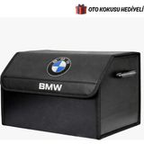 Rukye Shop Bmw Marka Logolu Oto Bagaj Organizer Çanta Oto Bagaj Çantası 2 Bölmeli Suni Deri