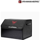 Rukye Shop Cupra Marka Logolu Oto Bagaj Organizer Çanta Oto Bagaj Çantası 2 Bölmeli Suni Deri