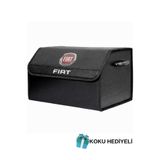 Rukye Shop Fiat Marka Logolu Oto Bagaj Organizer Çanta Oto Bagaj Çantası 2 Bölmeli Suni Deri