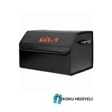 Rukye Shop Kia Marka Logolu Oto Bagaj Organizer Çanta Oto Bagaj Çantası 2 Bölmeli Suni Deri