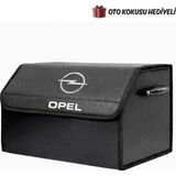 Rukye Shop Opel Marka Logolu Oto Bagaj Organizer Çanta Oto Bagaj Çantası 2 Bölmeli Suni Deri