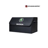 Rukye Shop Skoda Marka Logolu Oto Bagaj Organizer Çanta Oto Bagaj Çantası 2 Bölmeli Suni Deri