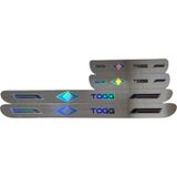 Rukye Shop Togg Hologram Logolu Araca Özel Marka Logolu Aynalı Kapı Eşiği Koruyucu Yapıştırma 4'lü Set