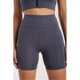RULE ACTIVE Kadın Siyah Yüksek Bel Toparlayıcı Cepli Kısa Tayt Leggins Fitness Yürüyüş Yoga
