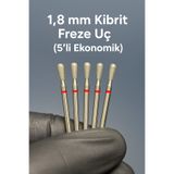 Rulia Professional 1.8 mm Kırmızı Kibrit Freze Uç – Tırnak Eti Temizliği İçin 5’li Ekonomik Set