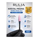 Rulia Professional Pembe Seramik Freze Ucu | Kristal Prizma Karbit | Mavi Bant Hızlı Kesim