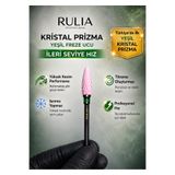Rulia Professional Pembe Seramik Freze Ucu | Kristal Prizma Karbit | Yeşil Bant İleri Seviye Hız