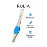 Rulia Professional RULIA Kaş Cımbızı – Tek Hamlede Kıl Kavrama, Kesik Uç, Silikon Tutuş, Paslanmaz Çelik