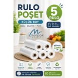 Rulo Atlet Poşet Küçük Boy x5 Rulo Market Manav Poşeti Çöp Poşeti 23x40 cm