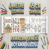 Rulo Boyama Kağıdı Dev Boy Ramazan Şenliği 4 Metre 45cm Genişlik