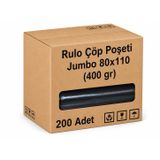 Rulo Çöp Poşeti 80x110 (400 gr) 200'lü