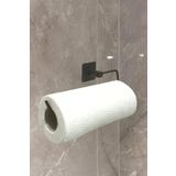 Rulo Havluluk Peçetelik, Yapışkanlı, Pratik Banyo Askısı, Kağıt Rulo Havluluk, Siyah