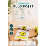Rulo Poşet Küçük Boy 24x45 Cm Gülenyüz Baskılı Poşet Atlet Poşet Market Manav Poşeti Çöp Poşeti