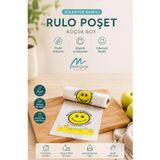 Rulo Poşet Küçük Boy 25X45 Cm Gülenyüz Baskılı Poşet Atlet Poşet Market Manav Poşeti Çöp Poşeti
