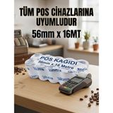 Rulo Termal Pos Kağıdı Rulosu 56MM x 16 mt (10'lu Paket)