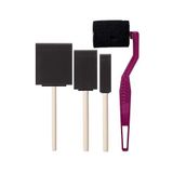 Rulo Ve Kesik Uclu 4 Lu Sunger Firca Seti 1 Paket Akrilik Boya Yagli Boya Guaj Boya Sulu Boya Sanatsal