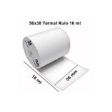 RuloMerkezi 56x38 mm Termal Rulo, 16 Metre, Beyaz, Yazar Kasa Pos Rulosu