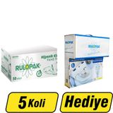 Rulopak Sensörlü Hijyenik Klozet Kapağı Rulosu 50'li x 5 Koli Alımında Hijyenik Klozet Kapağı Hediye