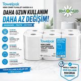 Rulopak Towelpak Mini Cimri Tuvalet Kağıdı K-5 2 Katlı 96 Metre 12 Rulo Ekonomik Profesyonel Kullanım - Beyaz