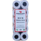 RULORULO 56x16 Termal Rulo 10 Paket 100 Adet Yazarkasa Pos Rulosu TSE Belgeli BPA Free