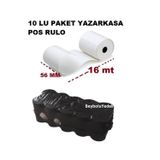 RULORULO Beko Yazar Kasa Pos Rulo , Yeni Nesil Yazarkasa Pos Rulosu 56 Mm X 16 M - 10 Lu