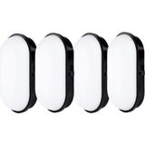 Rultech 4 Adet Su Geçirmez 20W Siyah Kasa Gün Işık 4200K Bahçe Teras Banyo Iç Dış Mekan LED Işık 2000LM - 4200K - Gün Işığı