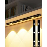 RULTECH 40cm Harekete Duyarlı led İnsan Vücudu Sensörlü Usb Sarj Taşınabilir Kablosuz Mutfak Elbise Dolabı Merdiven Led Cabinet Gece Lambası (2 ADET 40CM)