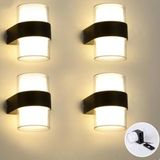 RULTECH DUVAR LED LAMBA 12W GÜN IŞIK 3200K BAHÇE TERAS İÇ&DIŞ MEKAN DEKORATİF LED APLİK AYDINLATMA (4 ADET)