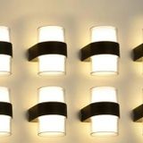 RULTECH DUVAR LED LAMBA 12W GÜN IŞIK 3200K BAHÇE TERAS İÇ&DIŞ MEKAN DEKORATİF LED APLİK AYDINLATMA (8 ADET)