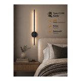RulTech Flame Sarjlı Led Aplik | 8W | 3200K Gün Işığı | 75cm | Duvar Tipi /Tablo Dekoratif Işık